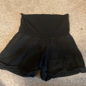 Linen fold over shorts